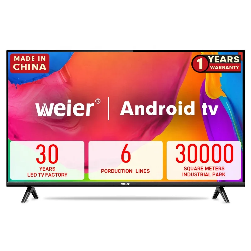 Weier TV factory price 32 43 50 55 inch OEM smart TV flat screen televisions HD LED TV