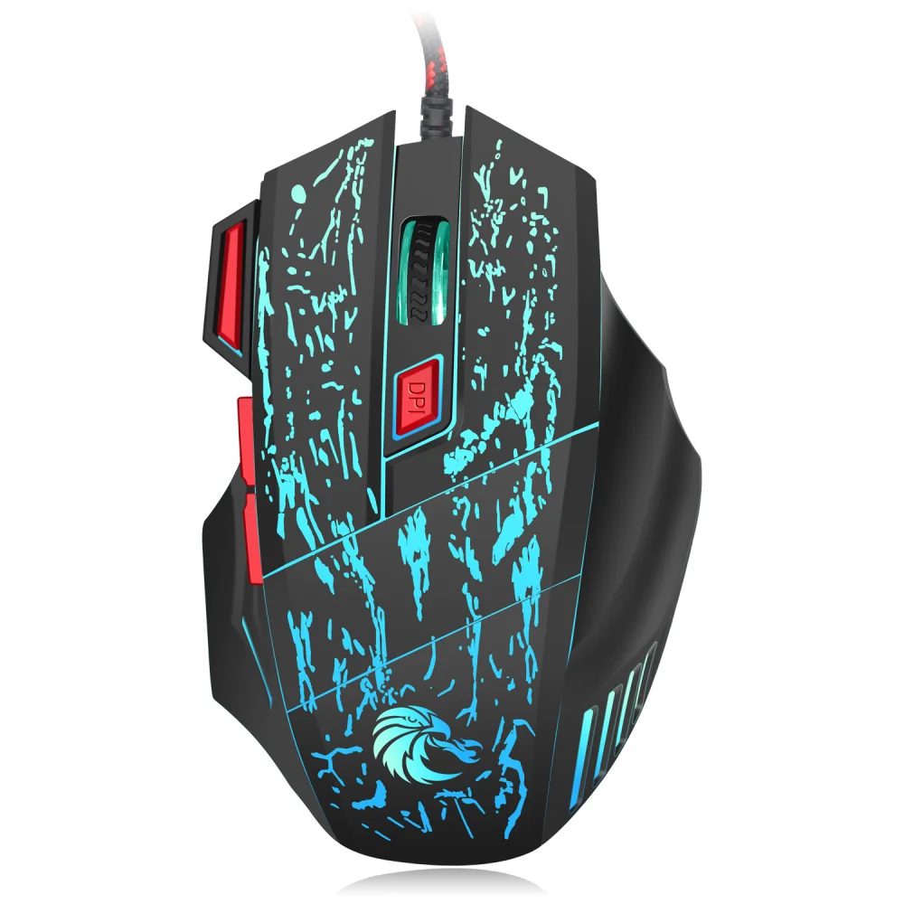 Professional OEM Custom Wire High DPI USB Glowing RGB LED Light Gaming Mouse keyboard mouse headphone For Gamer Computer PC