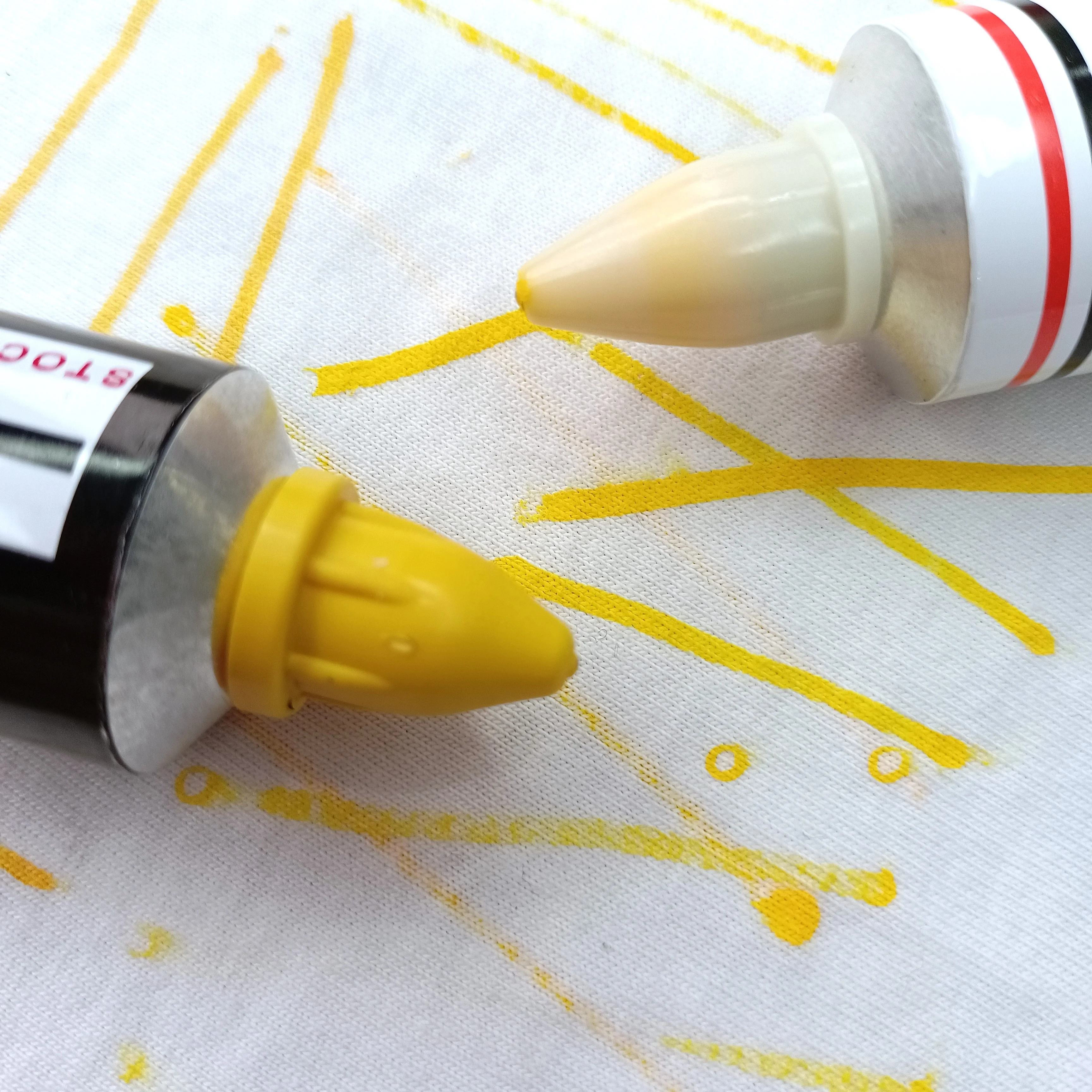 VAST SEA Wholesale Yellow 90g Permanent Toothpaste Textile Marker Pen For Fabric