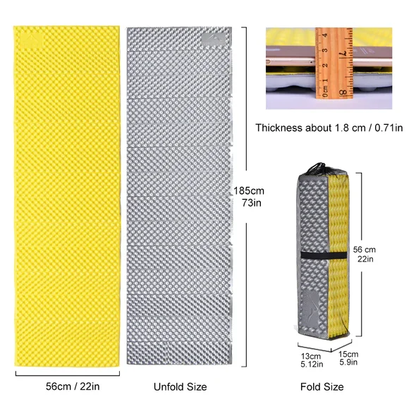 183*55*1.5cm Foam Foldable Double People Sleeping Mat