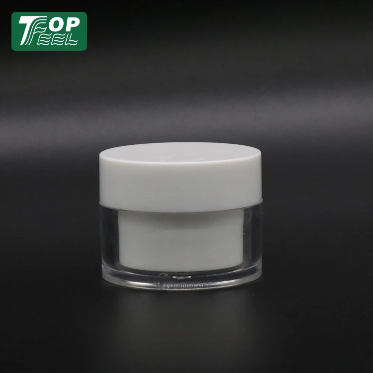 Factory Wholesale Luxurious Empty 20g 30g 50g 200g PS Plastic Double Wall Cosmetic Jar for Body Cream