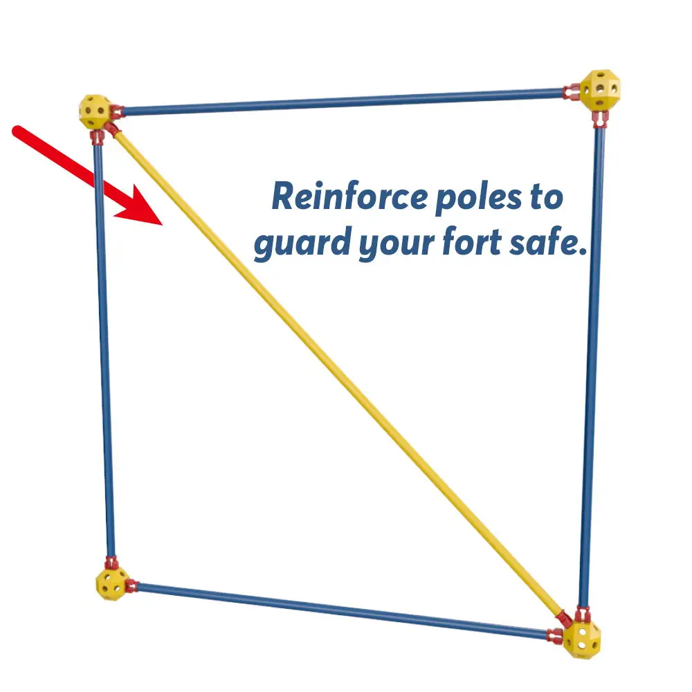 
90PCS Fun DIY Fort Building Kit STEM Construction Play Tent for kids 