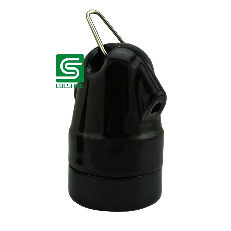 Best Quality Ceramic Lamp Holder Long Life Span Electrical Socket with Hooker