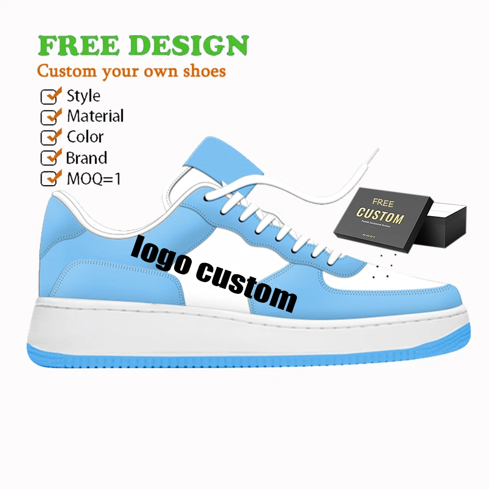 Retro 1 Logo Custom Men Skateboard Shoes Manufacture Cheap Low Cut Basketball Rubber Sole Leather PU Authentic Custom Sneaker