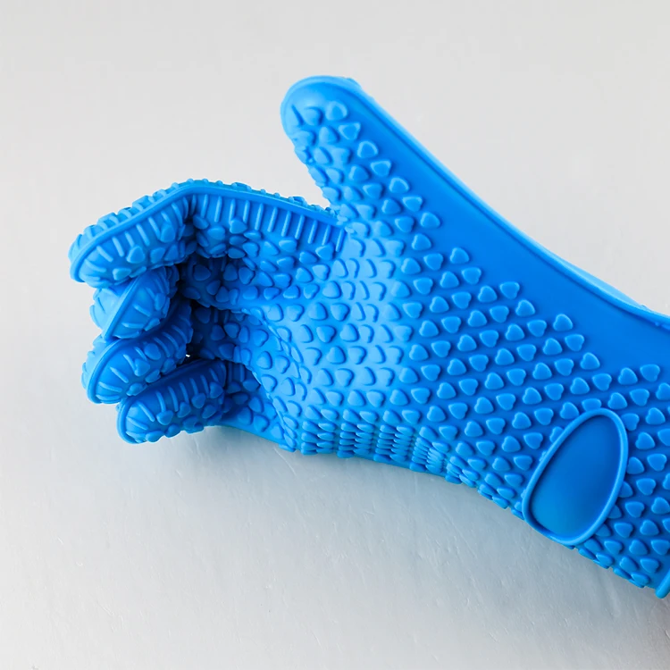 
Amazon hot sale Safety kitchen gloves oven mitt Silicone Pot Holder silicone bbq grill oven gloves 