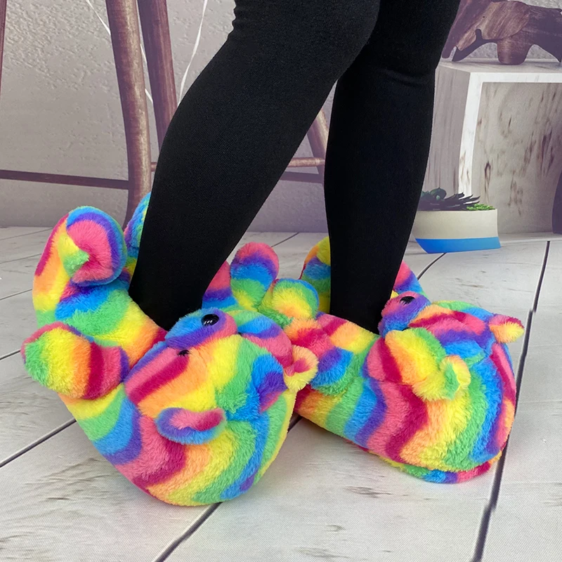 2022 new Cheap Fuzzy teddy Wholesale Plush Various Style Slippers House Teddy Bear Slippers for Women Kids