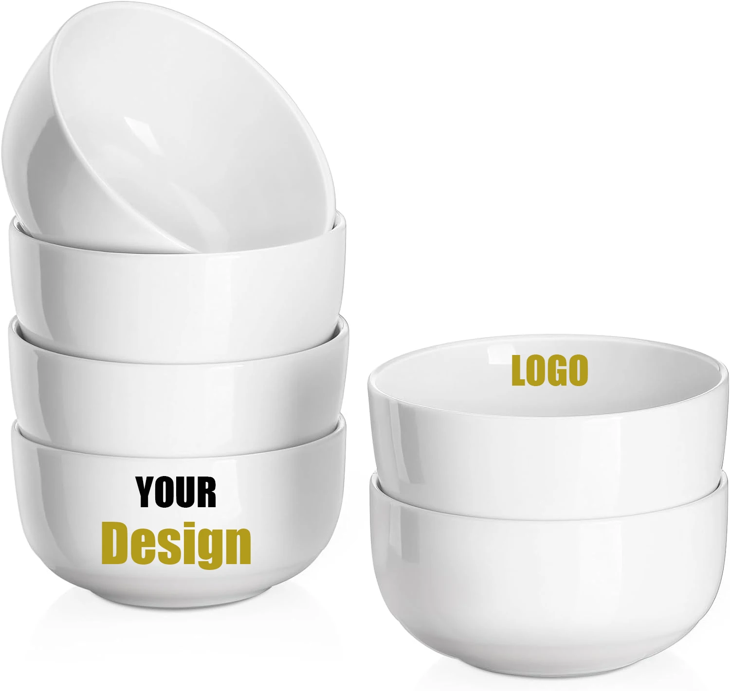 Wholesale Hot selling bowls in online stores small Porcelain Cute Bowl Set custom printed ceramic bowl for gift