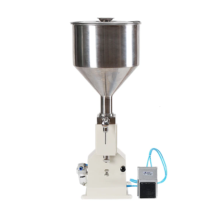 YK A02 5-50ml China Factory small perfume shampoo Stainless Steel Pneumatic Liquid Filling Machine for cream cosmetics