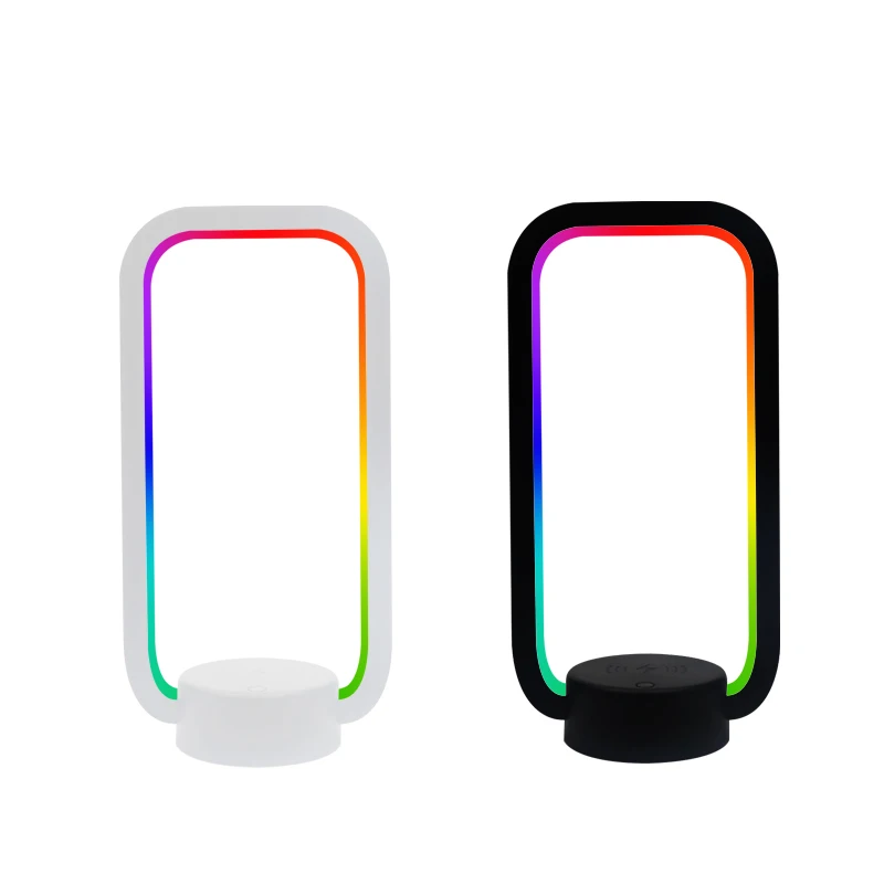 Manufacturer New Design of LED Table Lamp with Wireless Charger RGB Remote Control Mobile Phone Wireless Charger with Light Led