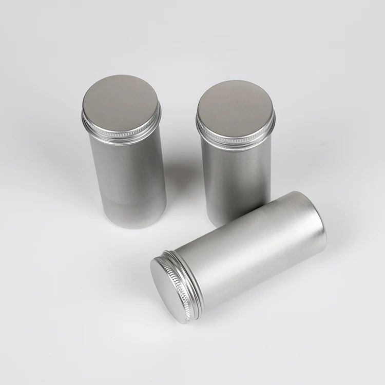 3.5oz 100ml D44*H103mm tea box/can food/cosmetics/spices silver cans aluminum jars with screw cap