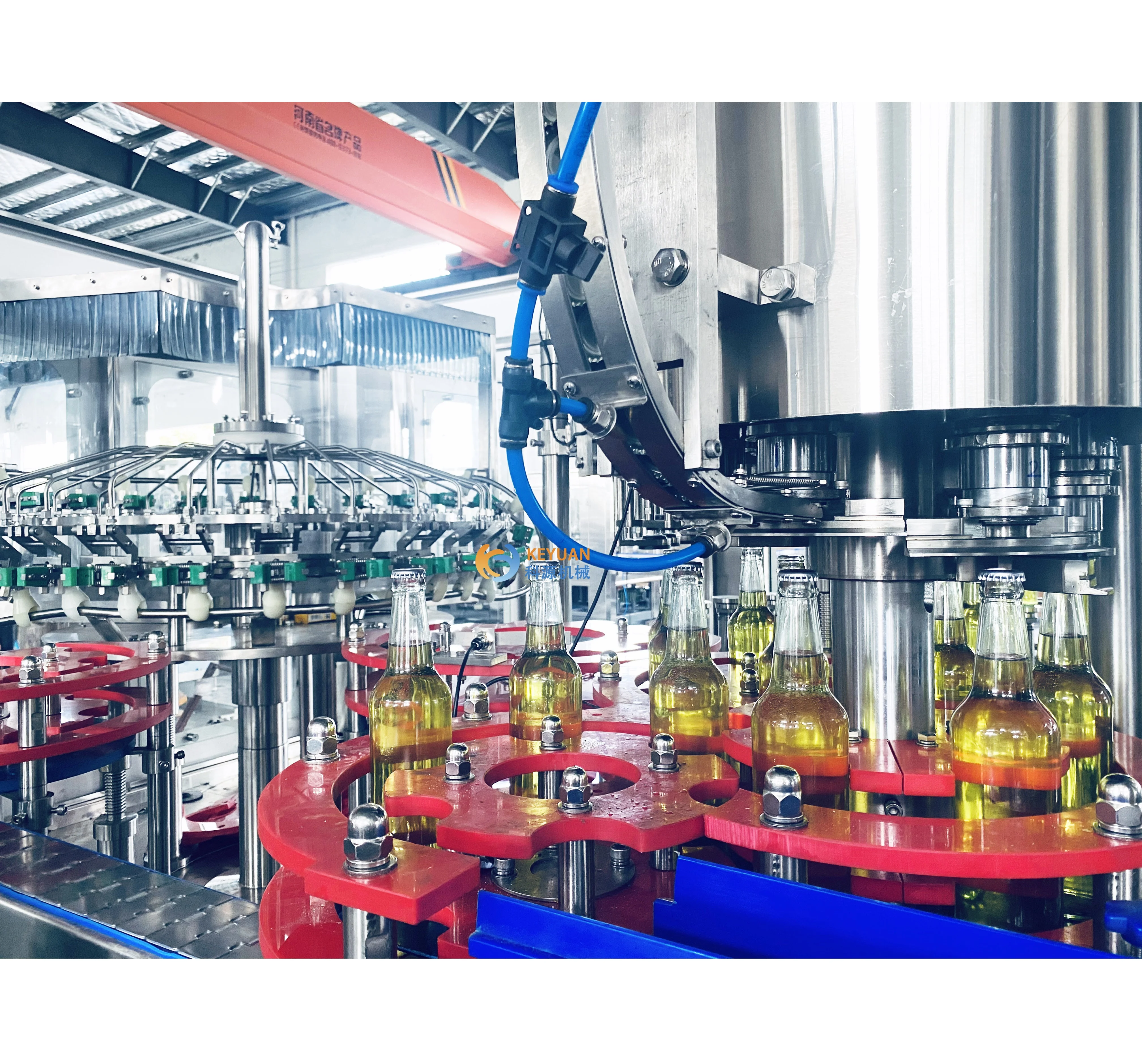 6000bph Automatic stable glass bottle soda water production line with carbonated drink filling machine