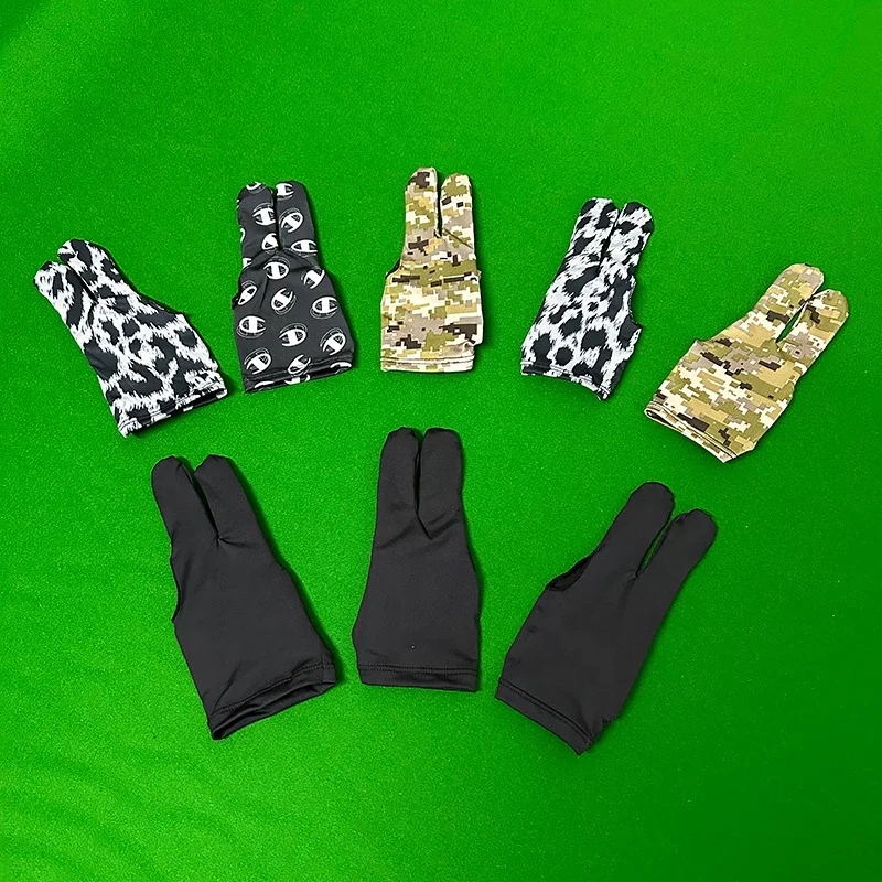 Nylon Billiard-Glove Three Finger Cue Shooter Pool-Gloves  for Women & Men  Left Hand ( Black )Billiard Accessories