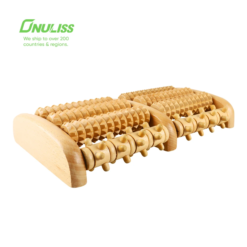All Natural Wood Massage Roller Wooden Foot Massager for Relax and Relieve Plantar Fasciitis