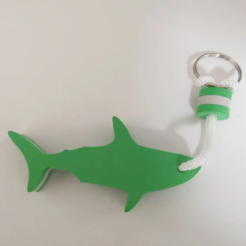 Wholesale Creative Shark Keychain Pu Buoy Keychain Float Creative Promotional Gift Rubber Shark Keychain Toy