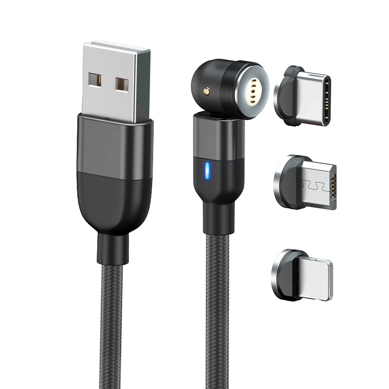 Factory 3 In 1 Magnetic Phone Cable Micro Usb Cable Type C Charging Cable For Android Charger Cord For Iphone 14 Pro Max Charger