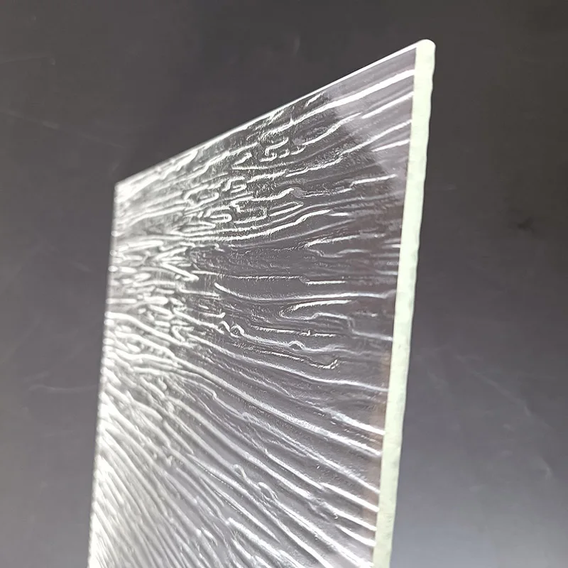 wholesale custom patterned glass sheets panels ultra clear rain pattern decorative glass for wardrobe doors