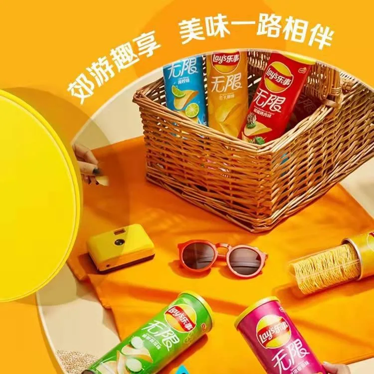 104g Hot Sale Canned Multi-Flavor Lays Classic Potato Chips Healthy Exotic Snacks  Chips