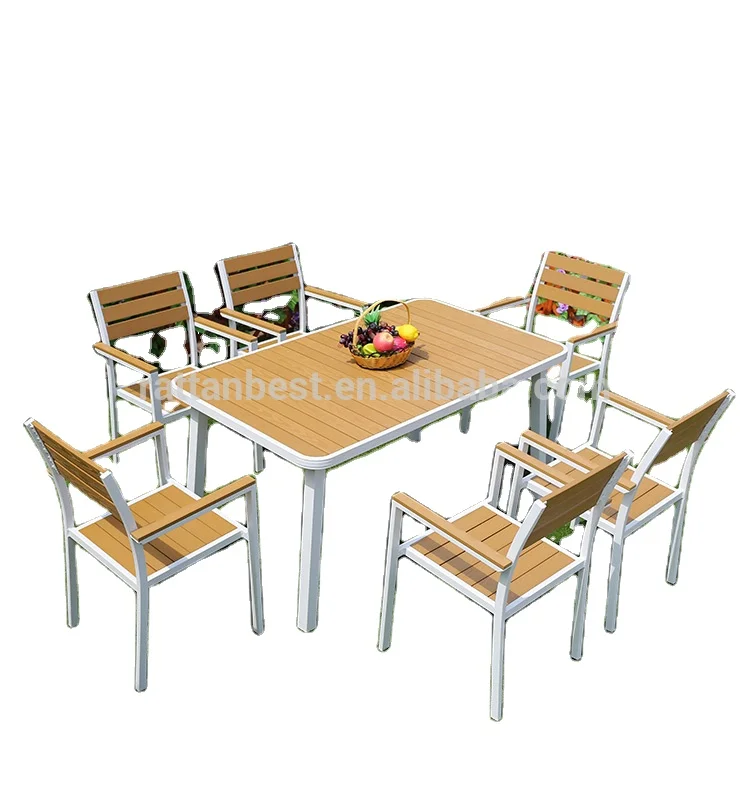 Garden sets dining table sets luxury plastic wood chair