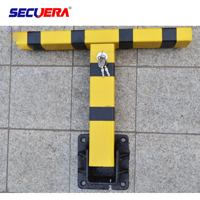 Durable And Portable Steel Manual Car Parking Space Lock, Folding Safety Parking Barrier