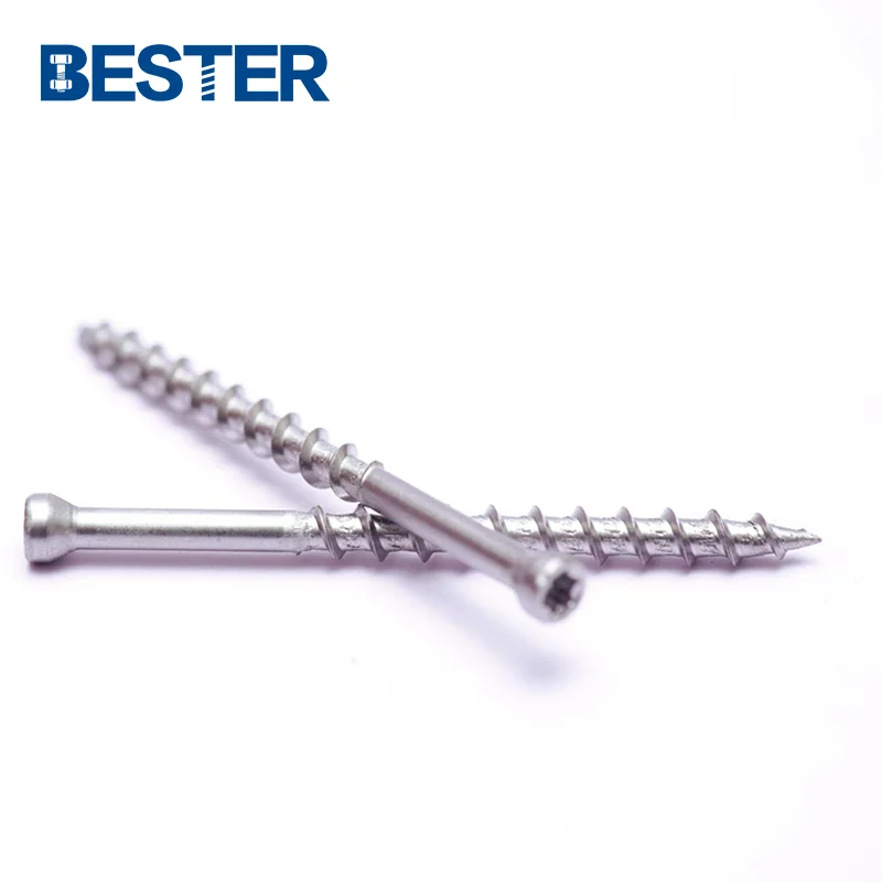 stainless wood decking screw tornillo de aglomerado cylinder head composite deck screws