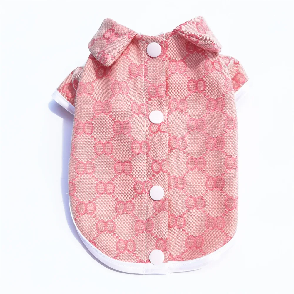Manufacturers direct pet supplies trend brand bulldog fat big clothes lovers dog dress and shirt pink