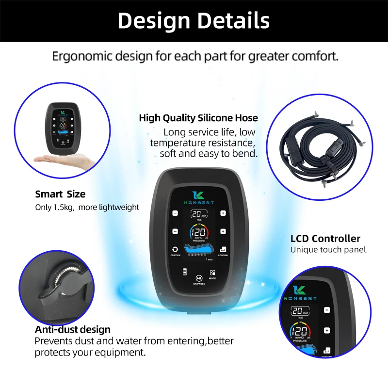 Sport Injury Customized Air Compression Recovery Boots Foot Leg Pressure Pressotherapy Massager Tool