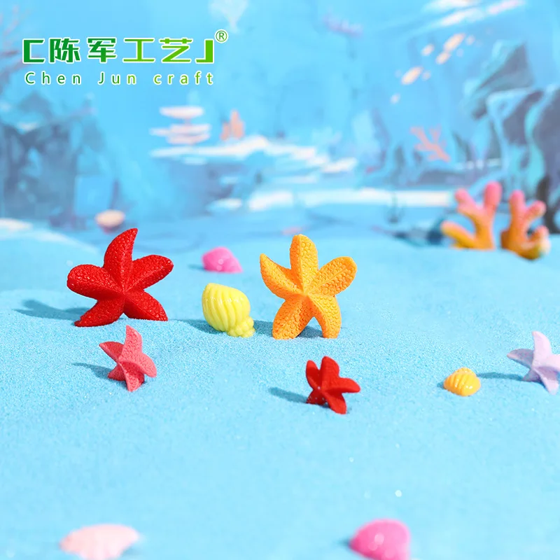 Mini color starfish landscape decoration resin crafts accessories Mediterranean pentagonal