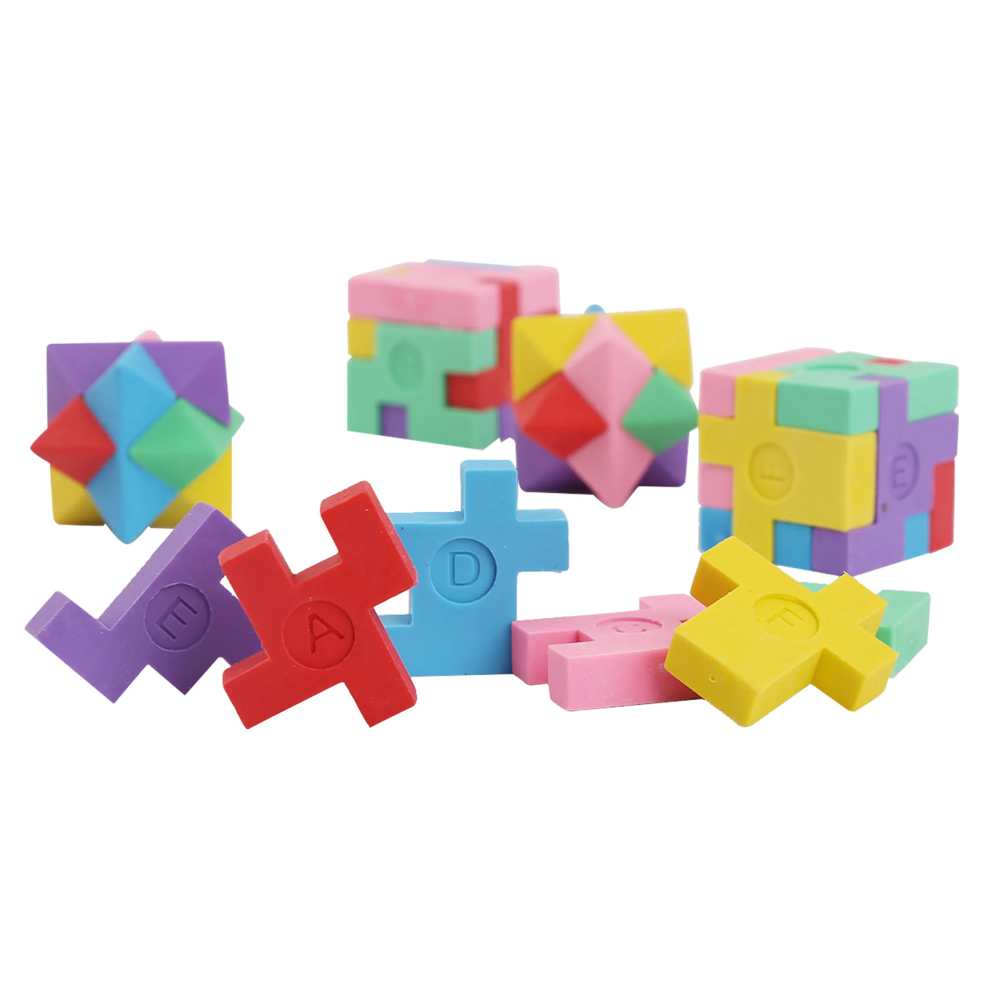 Easter Puzzle Cube Assemble Eraser 3d Creative Diy Cube Ball Diamond Shape Eraser