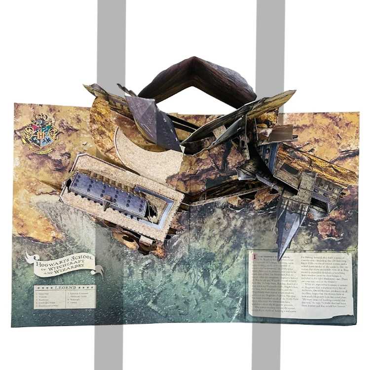 Personalized art full thick story 3d hardcover book elastic fabric decorative stamping pop-up book for kids