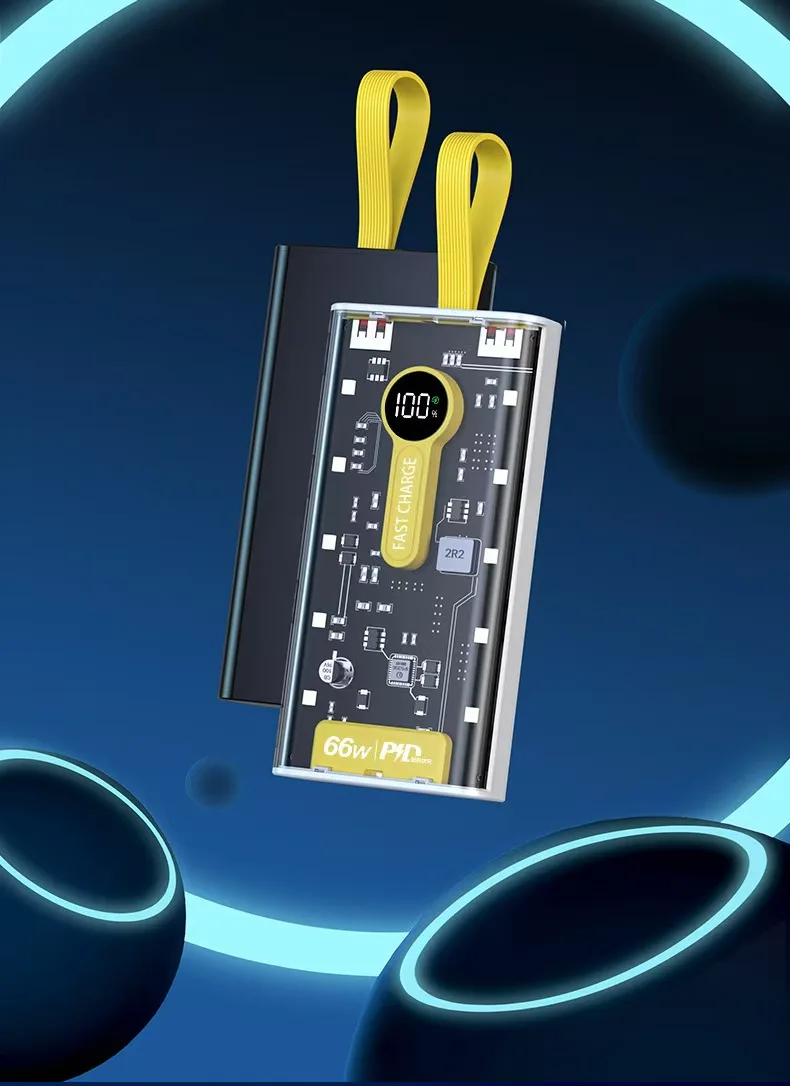 PD20w 20000 мАч супер быстрая зарядка электростанция двойной USB TYPE-C двунаправленная 66 Вт портативные смартфоны Power bank