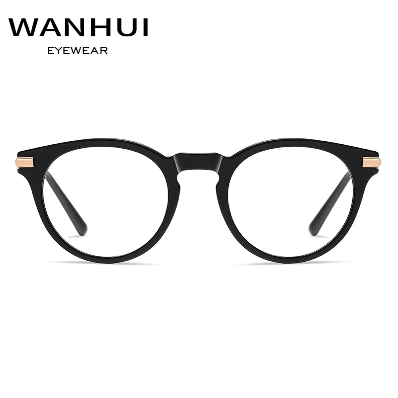 Wholesale Fashion Acetate Eyeglasses Frame for Unisex BJ9205 Anti-blue Light Lens Eye Protecting Glasses Ins Style Metal frame