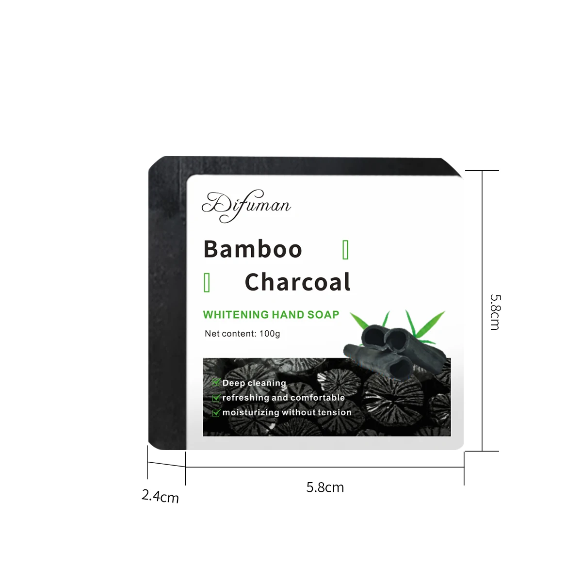 Hot Selling Private Label Bamboo Charcoal Whitening Hand Soap Natural Soap Handmade for Skin Rejuvenation Lightening Feature