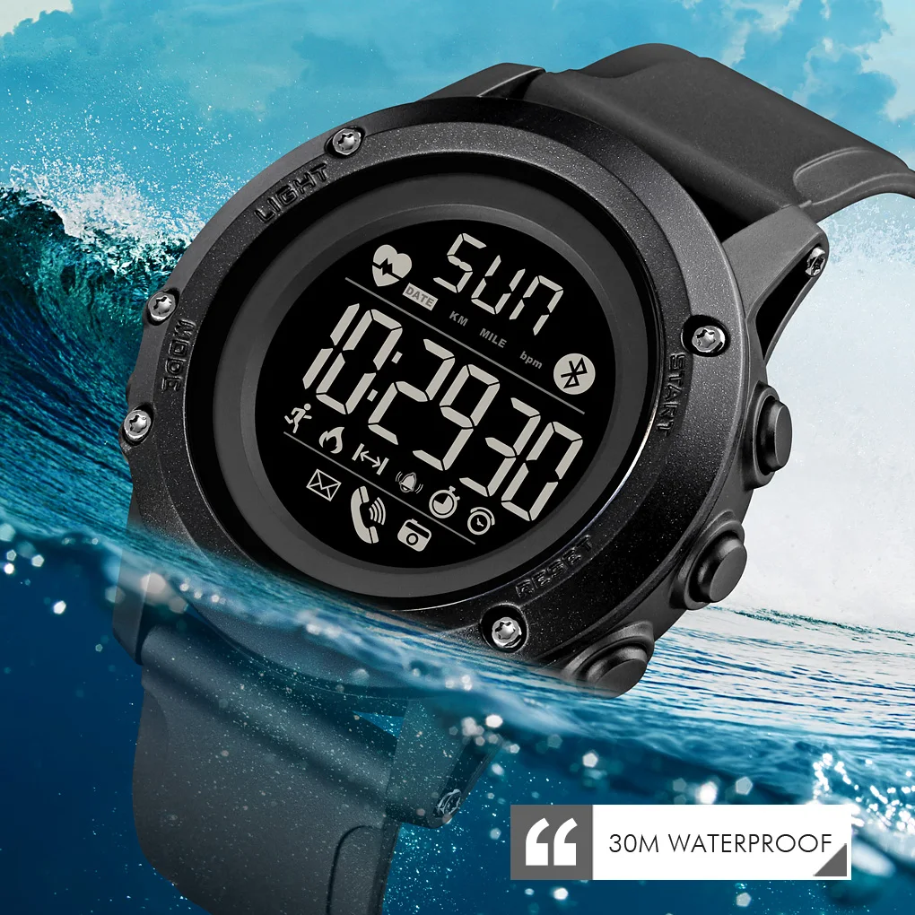 SKMEI 1671 Heart Rate Monitor Watch Waterproof Sport Smart Watch