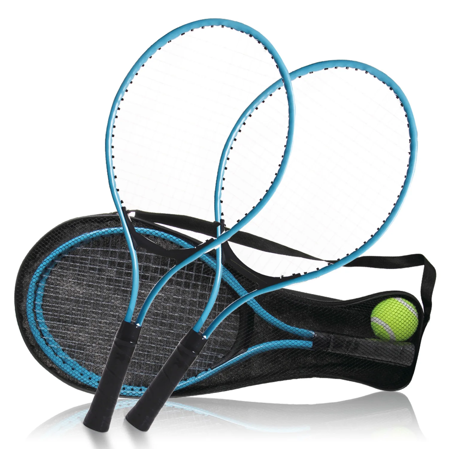 DECOQ Steel Tennis Rackets 20Inch 2 Rackets with 1 ball