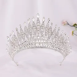 Daidaimu Luxury Pageant Crowns And Tiaras Wedding Headband Rhinestone Crystal Bridal Crown Tiaras
