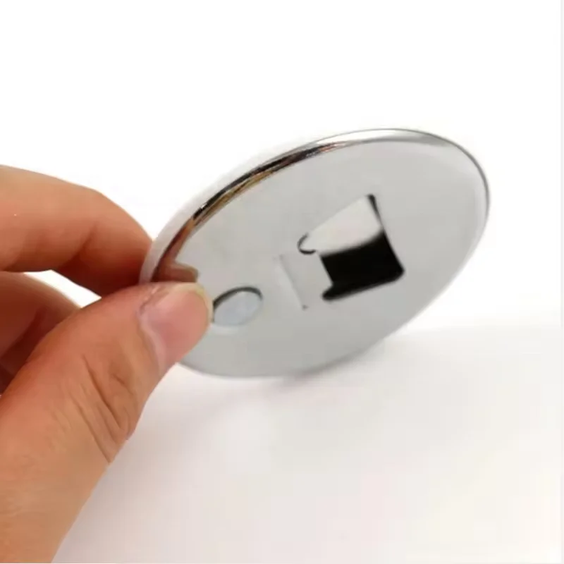 OEM Magnetic bottle opener fridge magnet / circle tinplate bottle opener