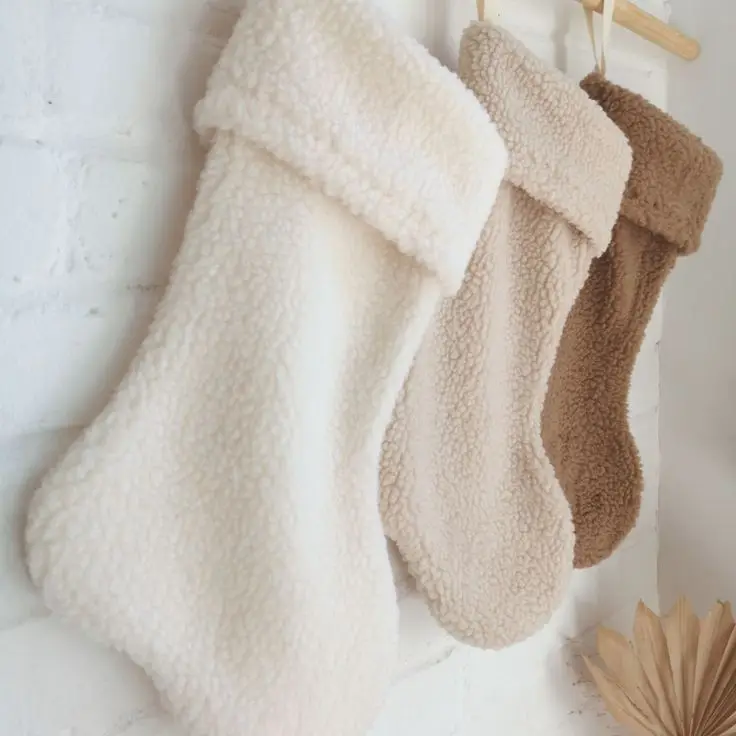 Wholesale Personalized Christmas Stocking Luxury Stockings For Embroidery Custom Christmas Stocking