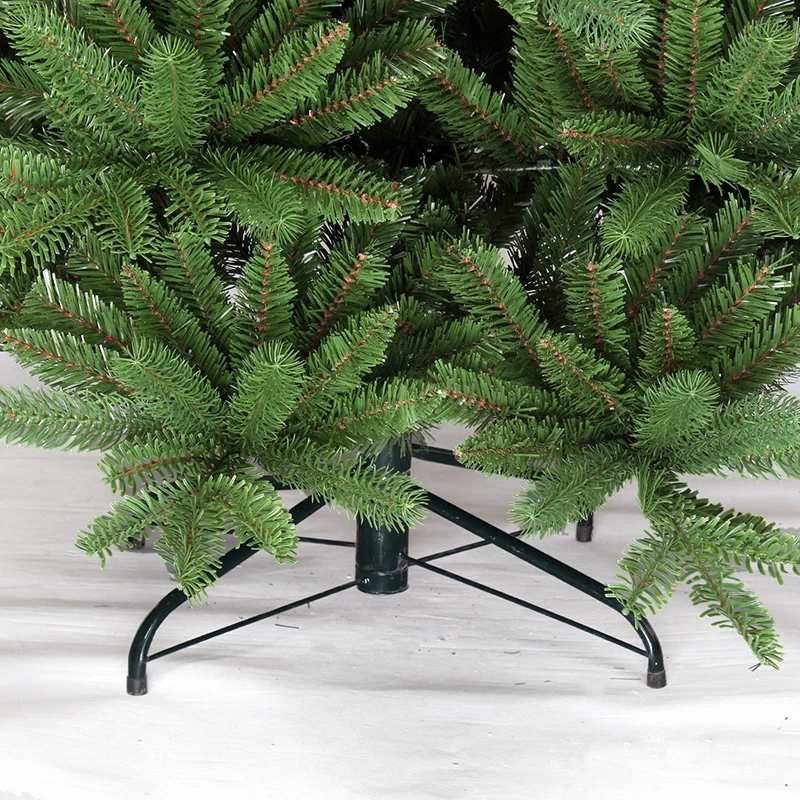 SY Artificial PE and PVC mixed automatic green tree hinged construction Christmas Tree arbol de navidad