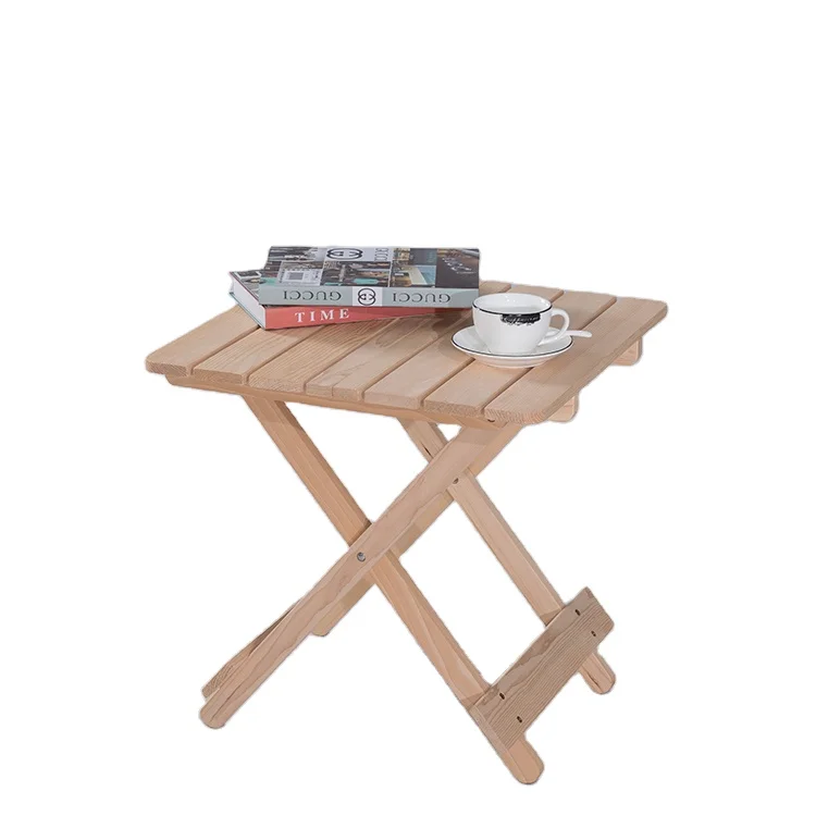 Solid Wooden Breakfast Table Folding Coffee Tables Outdoor Small wood table