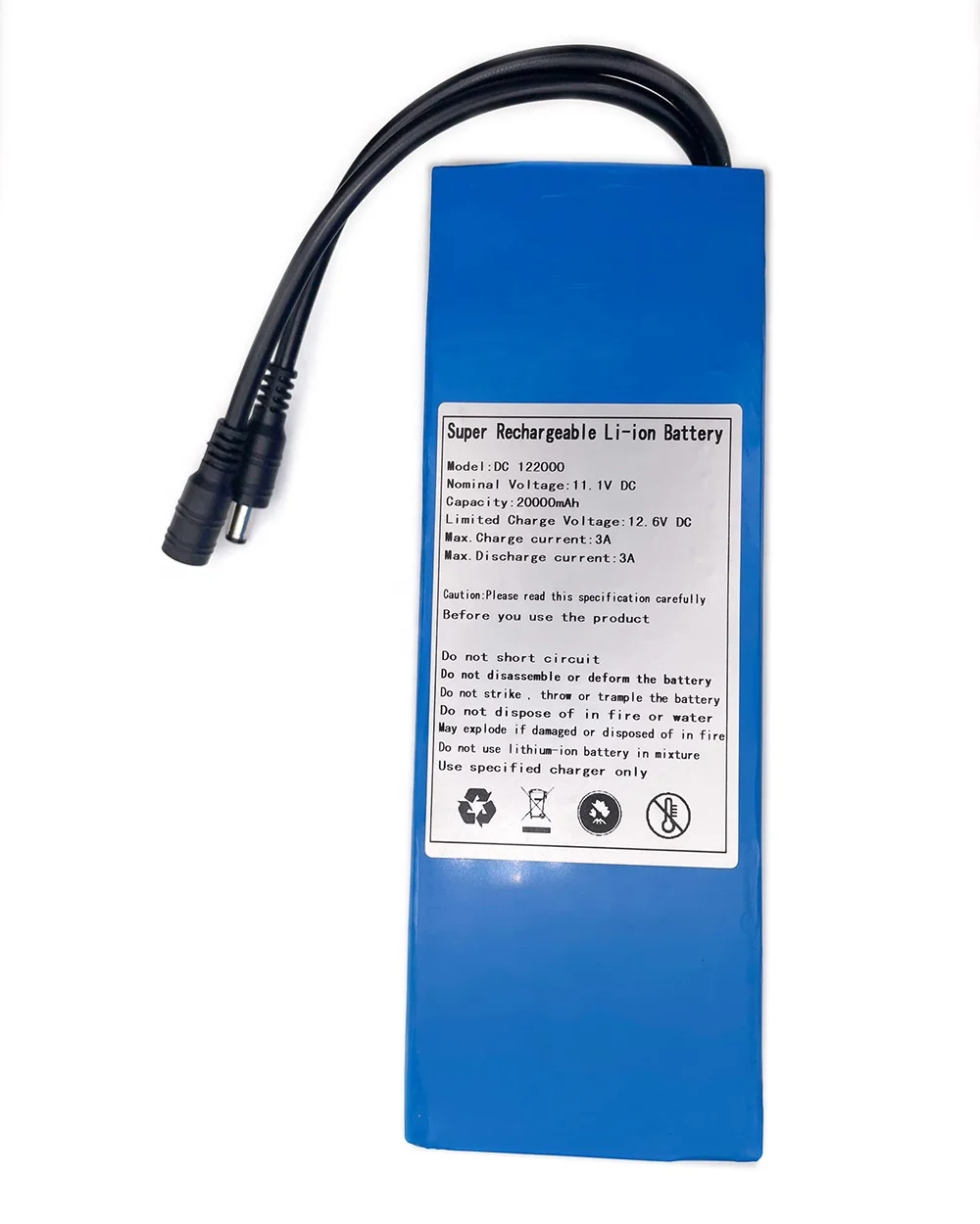 Factory OEM Super Rechargeable 12v 20ah Lithium Ion Battery DC122000 for Solar Power System/Camera