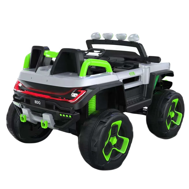 Hot selling large four-wheel off-road vehicle can sit baby remote control toy car with light and music children ride on car
