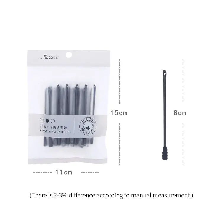 Individual Bamboo Charcoal Cotton Buds Pressure Ring Head Acne Squeezing Cotton Swab Disposable Nursing Swab