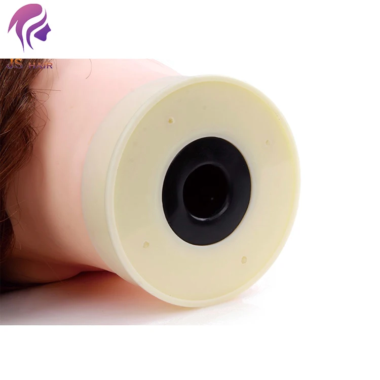 Human hair man training head, mannequin head with natural hair, real human hair dummy for sale