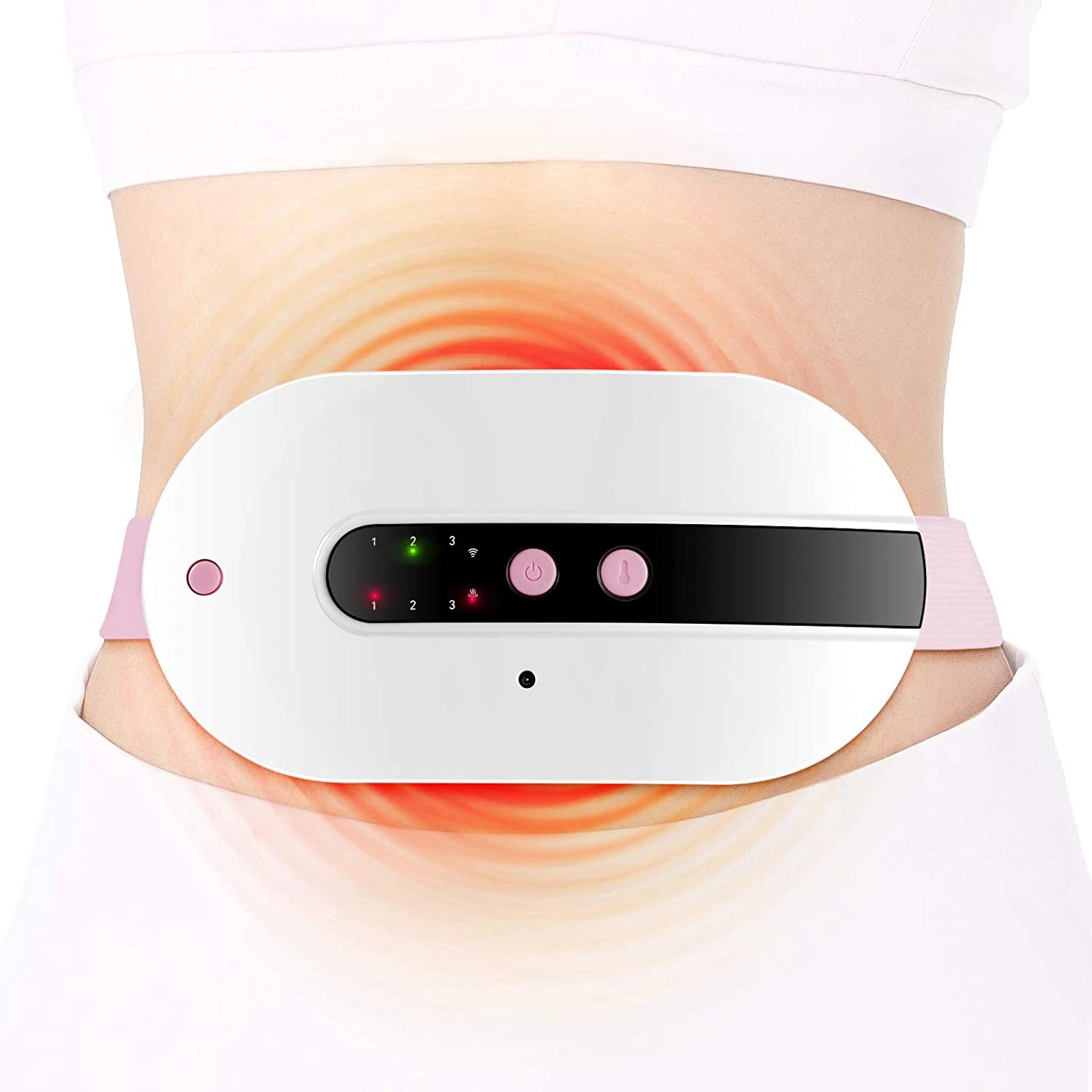 Belly Vibrator Slimming Massage Period Back Pain Relief Device Back Massager Heat Belt Heating Pad Menstrual Belt Warmer