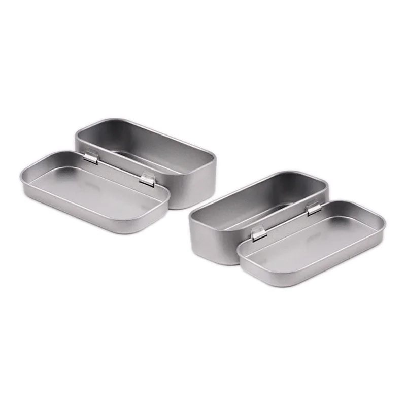 Metal Box Package Aluminum Rectangular Empty Tin Box Tinplate Candy Pill Cases Bins Jar Containers Small Organizer Storage Box