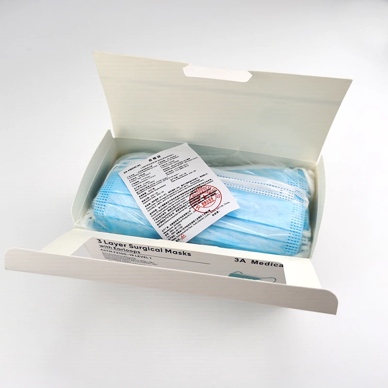 3A Medical Mask Manufacturer Face Mask F2100 Level 1 Non-woven Disposable Surgical Mask
