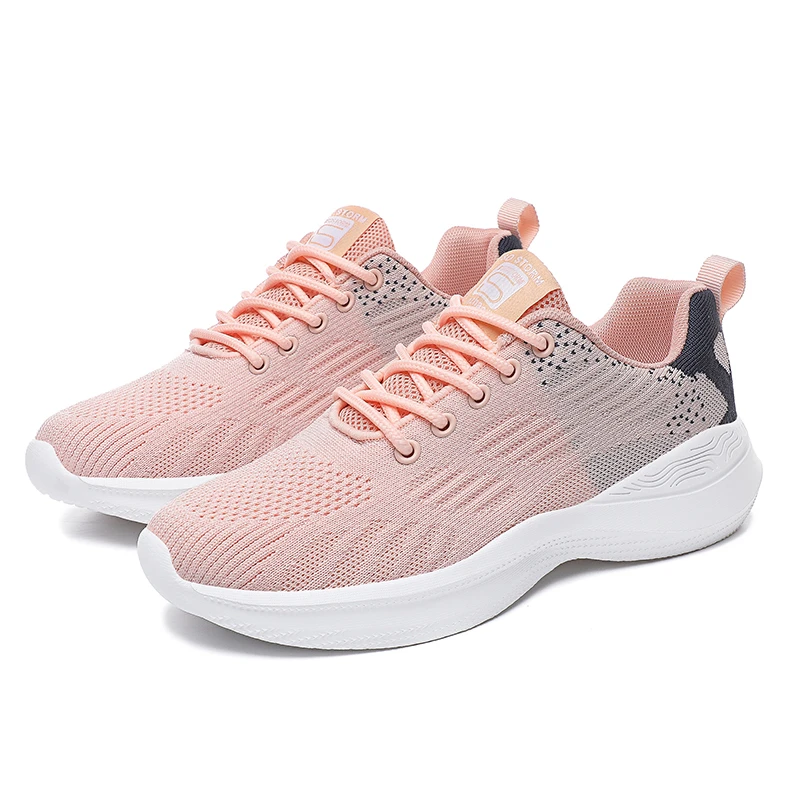 Ladies Walking Style White Shoes Fashion Woman Sneakers  Casual Breathable Running Sport Shoes