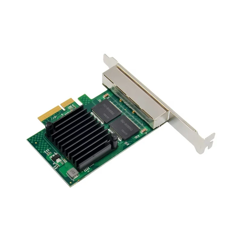 PCI-E X4 To Gigabit Ethernet RJ45 port network card 1000M PCIe 4 port RJ45 network card I350AM4 chipset