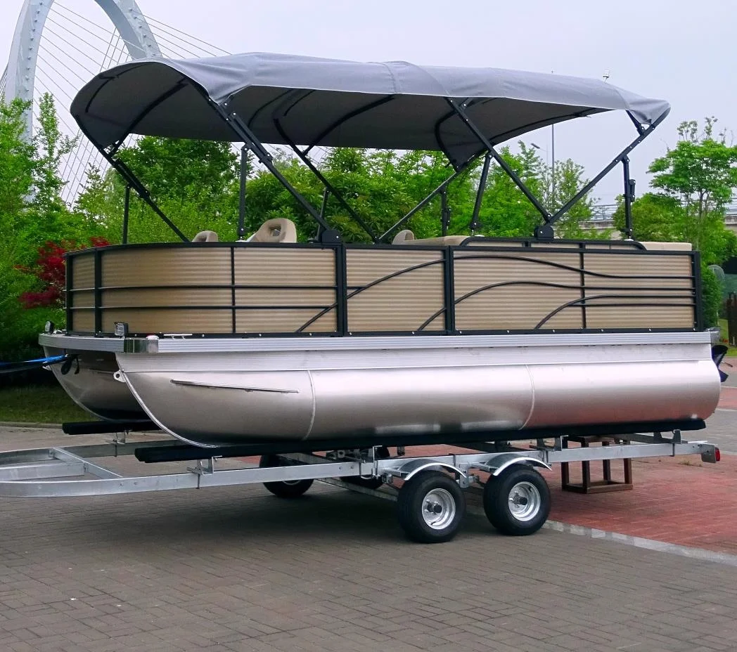 Best Recreational Floating Fiberglass Pontoon Fishing Boat For Sale With