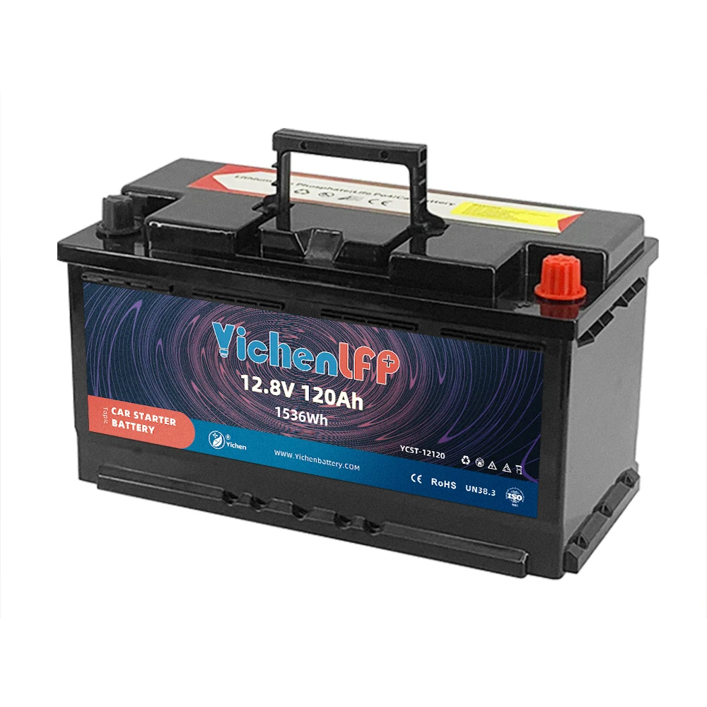 High Charge and Discharge Powerful 12V 90Ah 100Ah 120Ah LiFePO4 Car Start Battery for Solar Storage